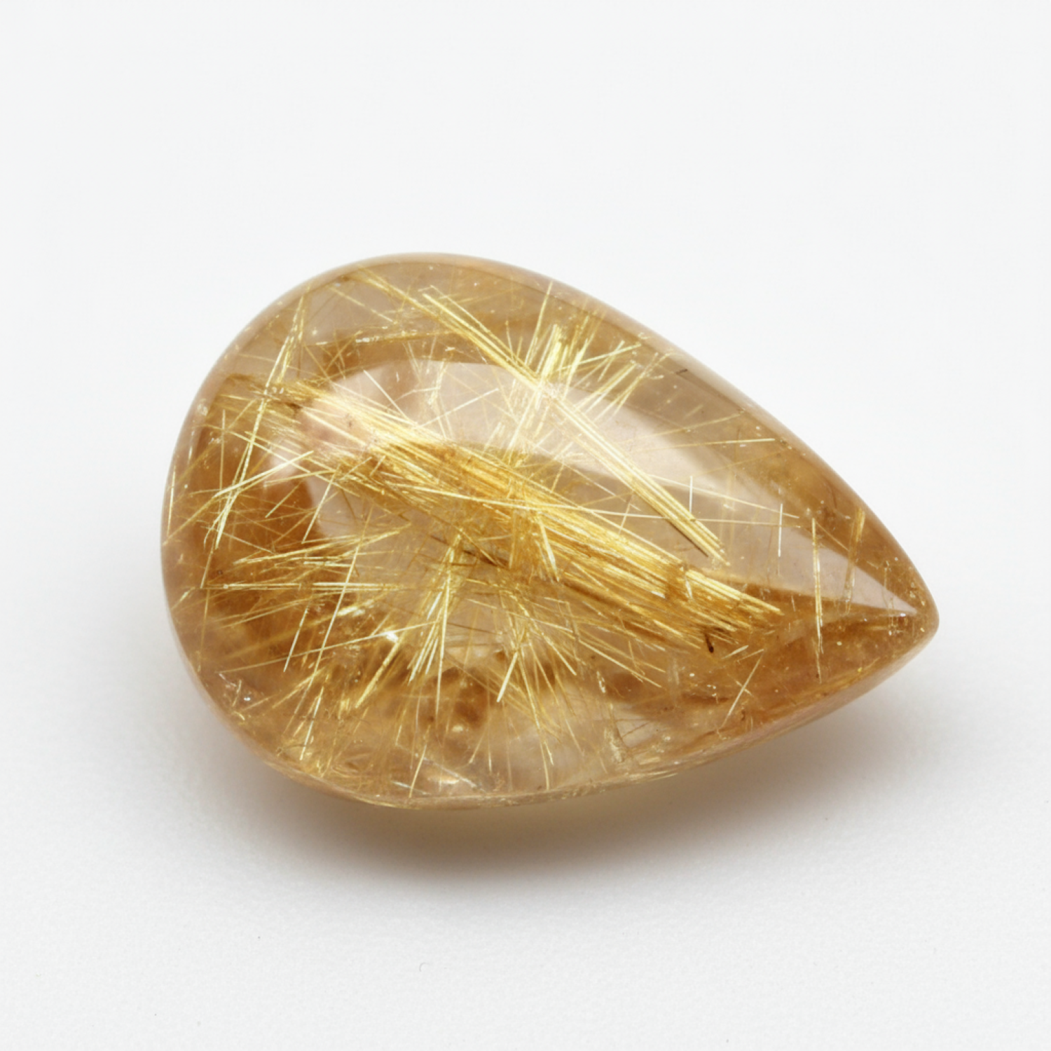 Golden Rutile 1PC Large 8x12 MM Pear Cabochon Yellow High-Quality semi Precious Precious Gemstone Image secondaire du produit