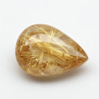 Golden Rutile 1PC Large 8x12 MM Pear Cabochon Yellow High-Quality semi Precious Precious Gemstone