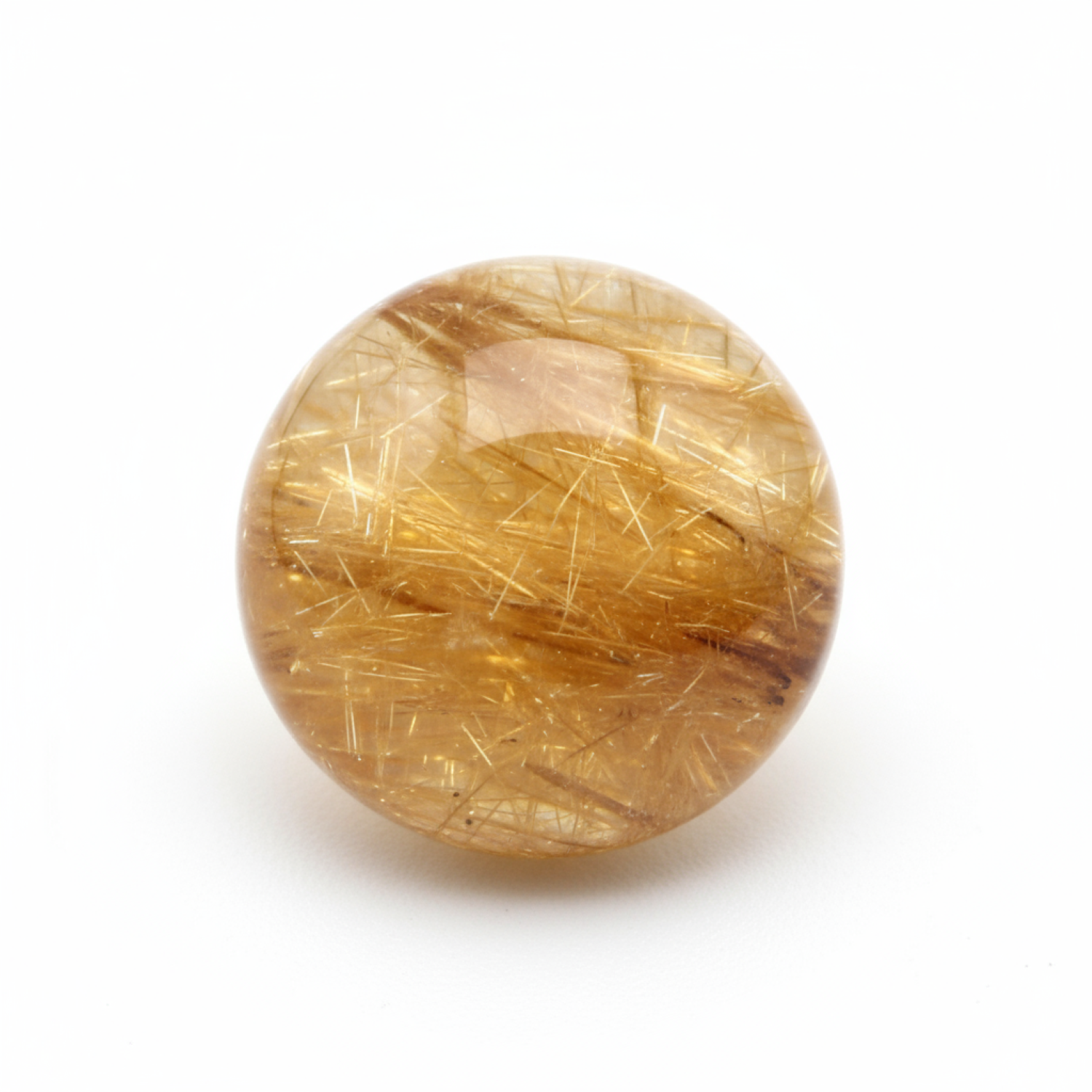 Golden Rutile 1PC Medium 9x9 MM Round Cabochon Yellow High-Quality semi Precious Precious Gemstone Image principale du produit