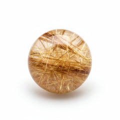 Golden Rutile 1PC Medium 9x9 MM Round Cabochon Yellow High-Quality semi Precious Precious Gemstone