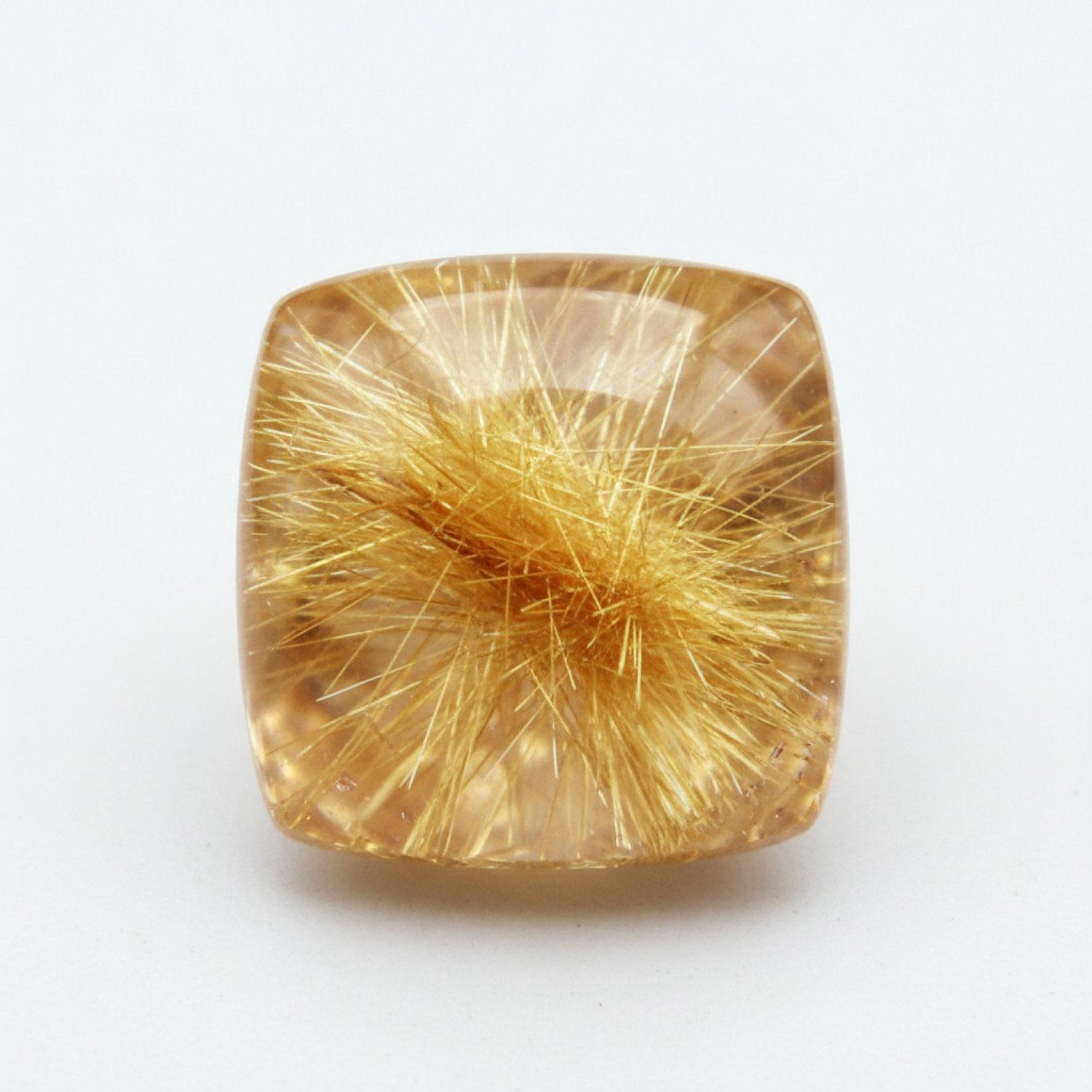 Golden Rutile 1PC Small 7x7 MM Square Cabochon Yellow High-Quality semi Precious Loose Gems Image secondaire du produit