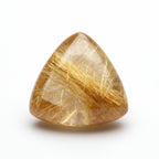 Golden Rutile 1PC Tiny 6x6 MM Triangle Cabochon Yellow Polished semi Precious Loose Gemstones