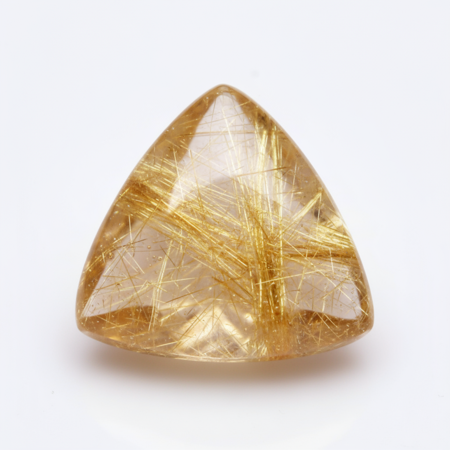 Golden Rutile 1PC Small 7x7 MM Triangle Cabochon Yellow Splendid semi Precious Semi Precious Gemstone Immagine principale del prodotto