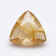 Golden Rutile 1PC Small 7x7 MM Triangle Cabochon Yellow Splendid semi Precious Semi Precious Gemstone