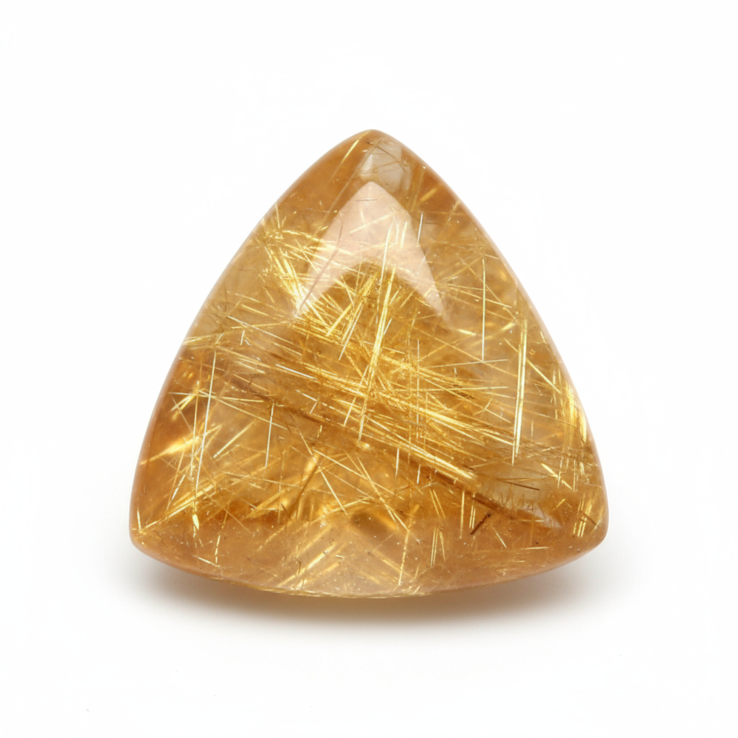 Golden Rutile 1PC Small 7x7 MM Triangle Cabochon Yellow Splendid semi Precious Semi Precious Gemstone Immagine secondaria del prodotto