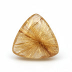 Golden Rutile 1PC Small 8x8 MM Triangle Cabochon Yellow Luster semi Precious Precious Gemstone