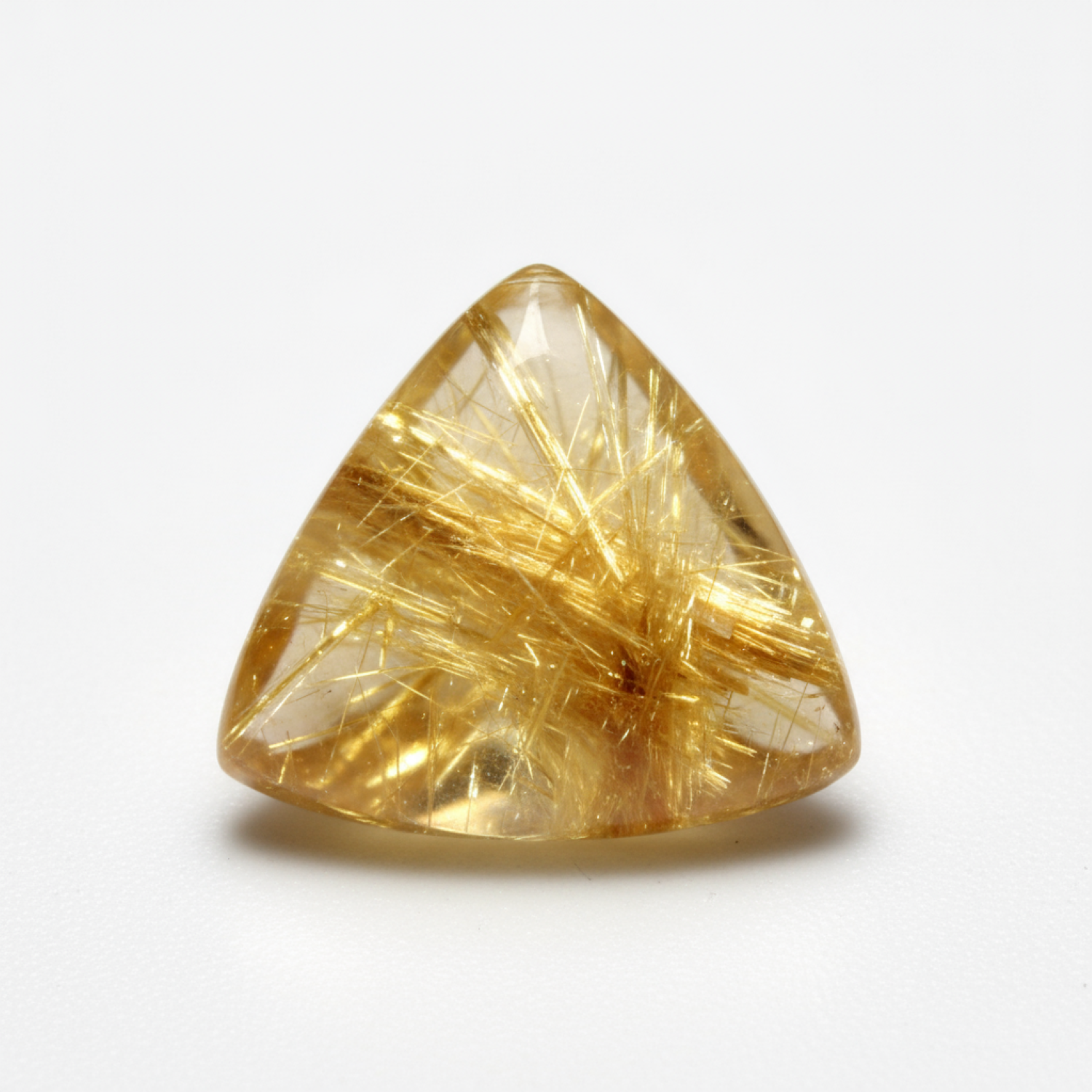 Golden Rutile 1PC Small 8x8 MM Triangle Cabochon Yellow Luster semi Precious Precious Gemstone Secondary image