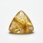 Golden Rutile 1PC Small 8x8 MM Triangle Cabochon Yellow Luster semi Precious Precious Gemstone
