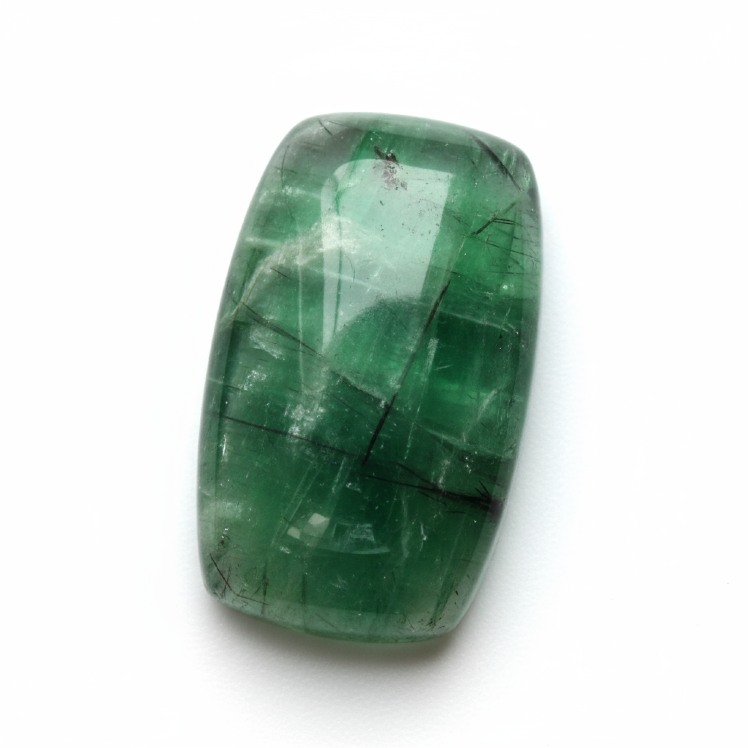 Green Tourmaline 1PC Small 6x12 MM Baguette Cabochon Green Fine semi Precious Semi Precious Gemstone Hoofdafbeelding