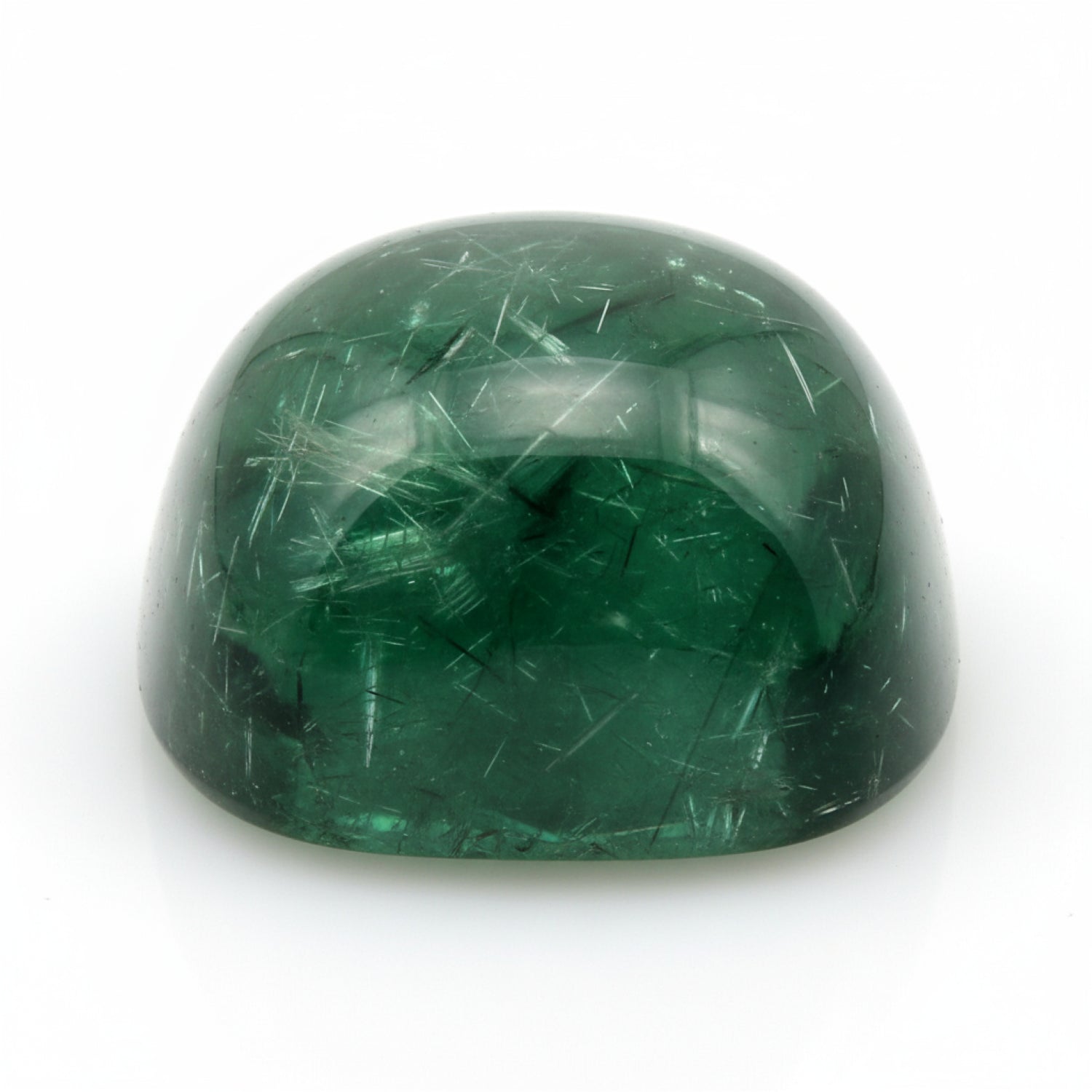 Green Tourmaline 1PC Large 10x10 MM Cushion Cabochon Green Luster semi Precious Loose Gemstones