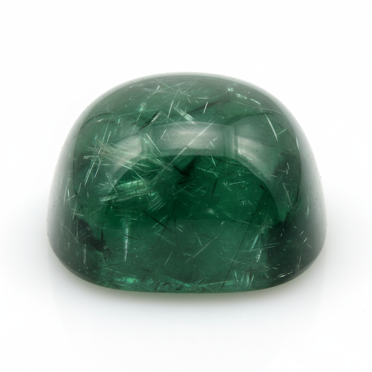 Green Tourmaline 1PC Large 10x10 MM Cushion Cabochon Green Luster semi Precious Loose Gemstones Sekundär produktbild