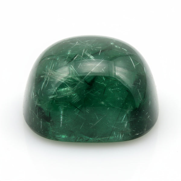 Green Tourmaline 1PC Large 10x10 MM Cushion Cabochon Green Luster semi Precious Loose Gemstones