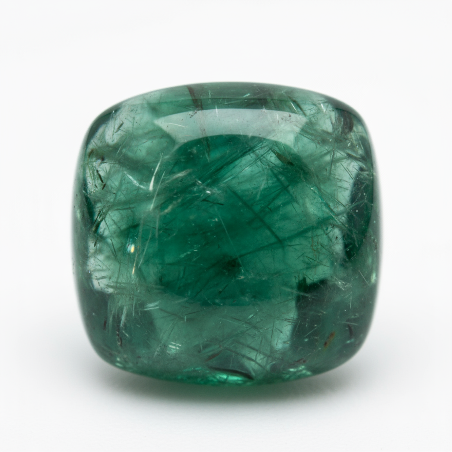 Green Tourmaline 1PC Large 11x11 MM Cushion Cabochon Green Lustrous semi Precious Semi Precious Gemstone Sekundär produktbild