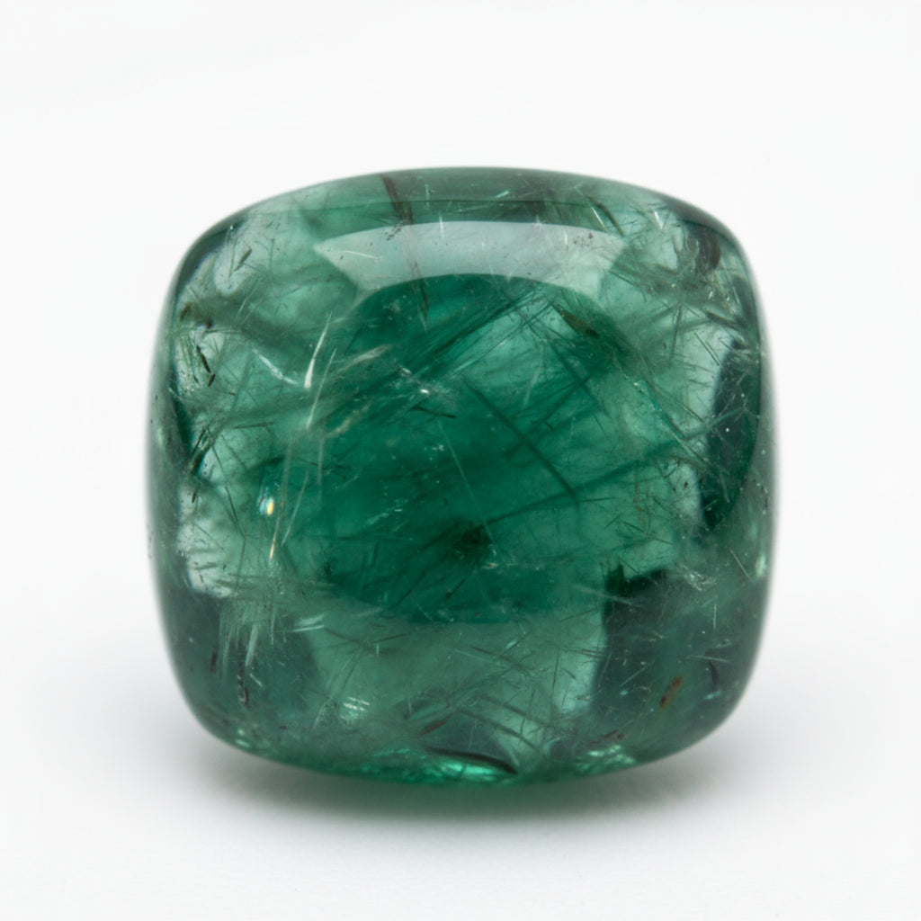 Green Tourmaline 1PC Large 11x11 MM Cushion Cabochon Green Lustrous semi Precious Semi Precious Gemstone