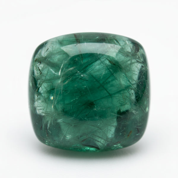Green Tourmaline 1PC Large 11x11 MM Cushion Cabochon Green Lustrous semi Precious Semi Precious Gemstone