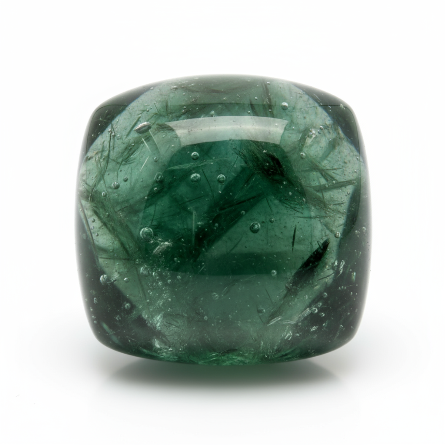 Green Tourmaline 10PC Tiny 4x4 MM Cushion Cabochon Green Pure semi Precious Loose Gemstones Immagine principale del prodotto