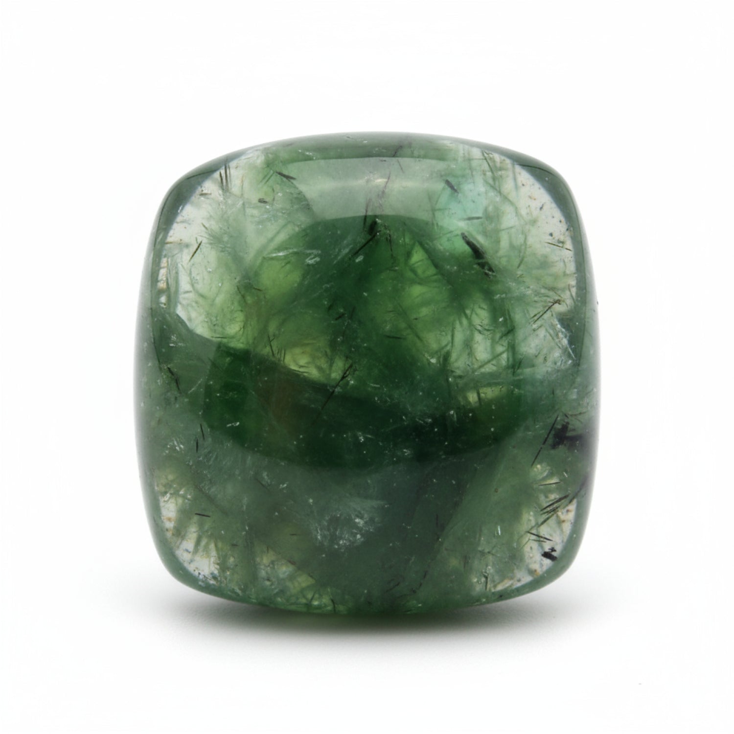 Green Tourmaline 1PC Tiny 6x6 MM Cushion Cabochon Green Brilliant semi Precious Precious Gemstone