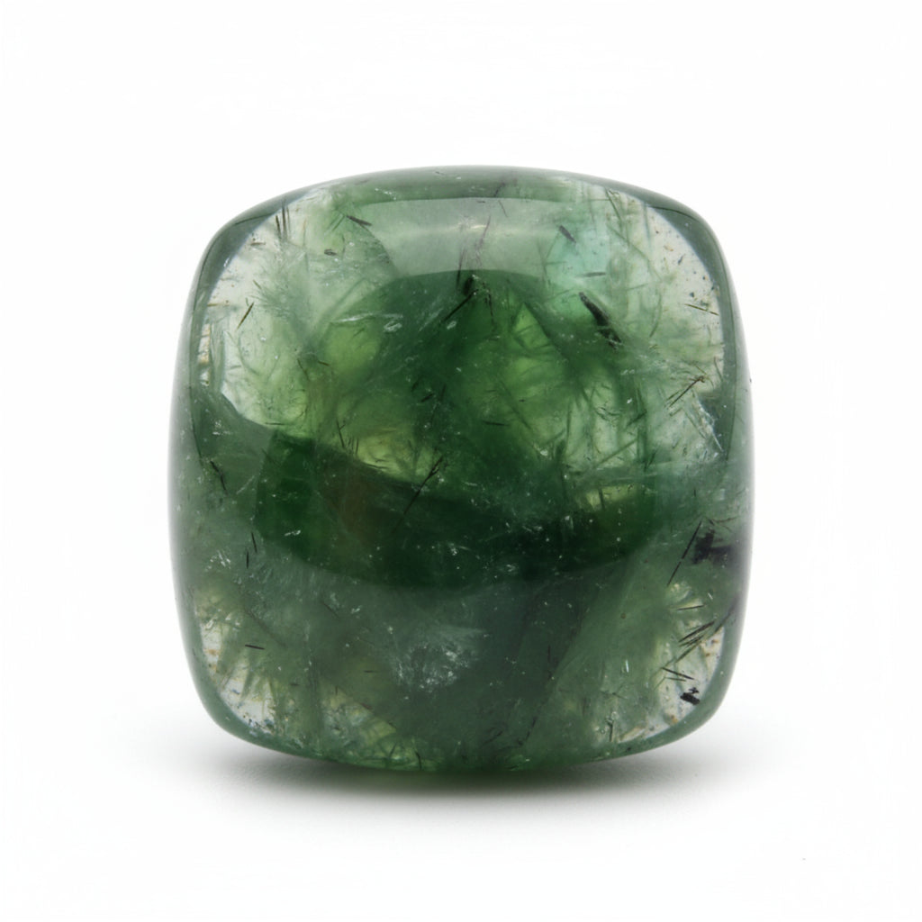 Green Tourmaline 1PC Tiny 6x6 MM Cushion Cabochon Green Brilliant semi Precious Precious Gemstone