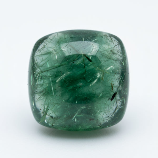 Green Tourmaline 1PC Small 7x7 MM Cushion Cabochon Green Sparkling semi Precious Gems