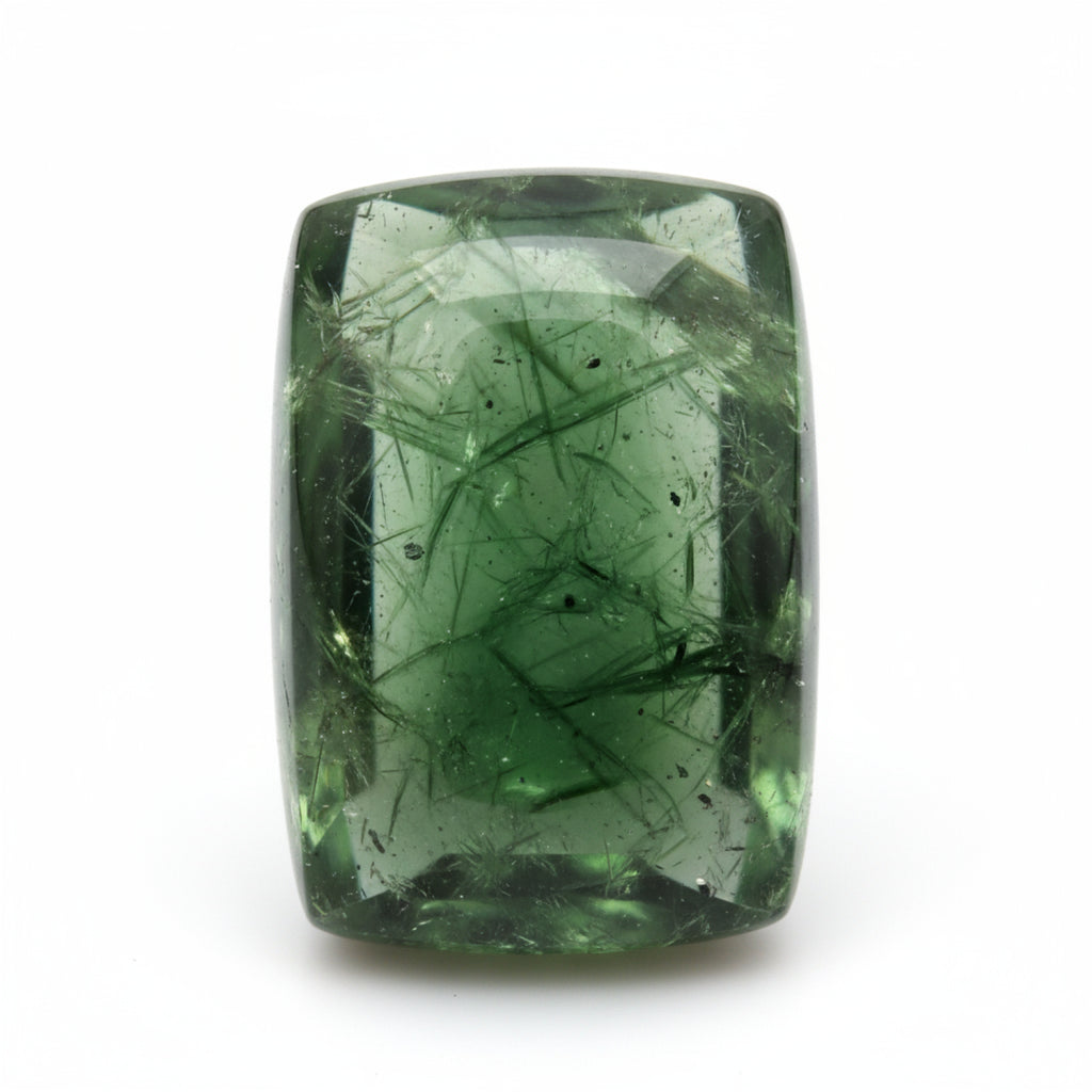 Green Tourmaline 10PC Tiny 3x5 MM Emerald Cabochon Green Pure semi Precious Loose Gemstones