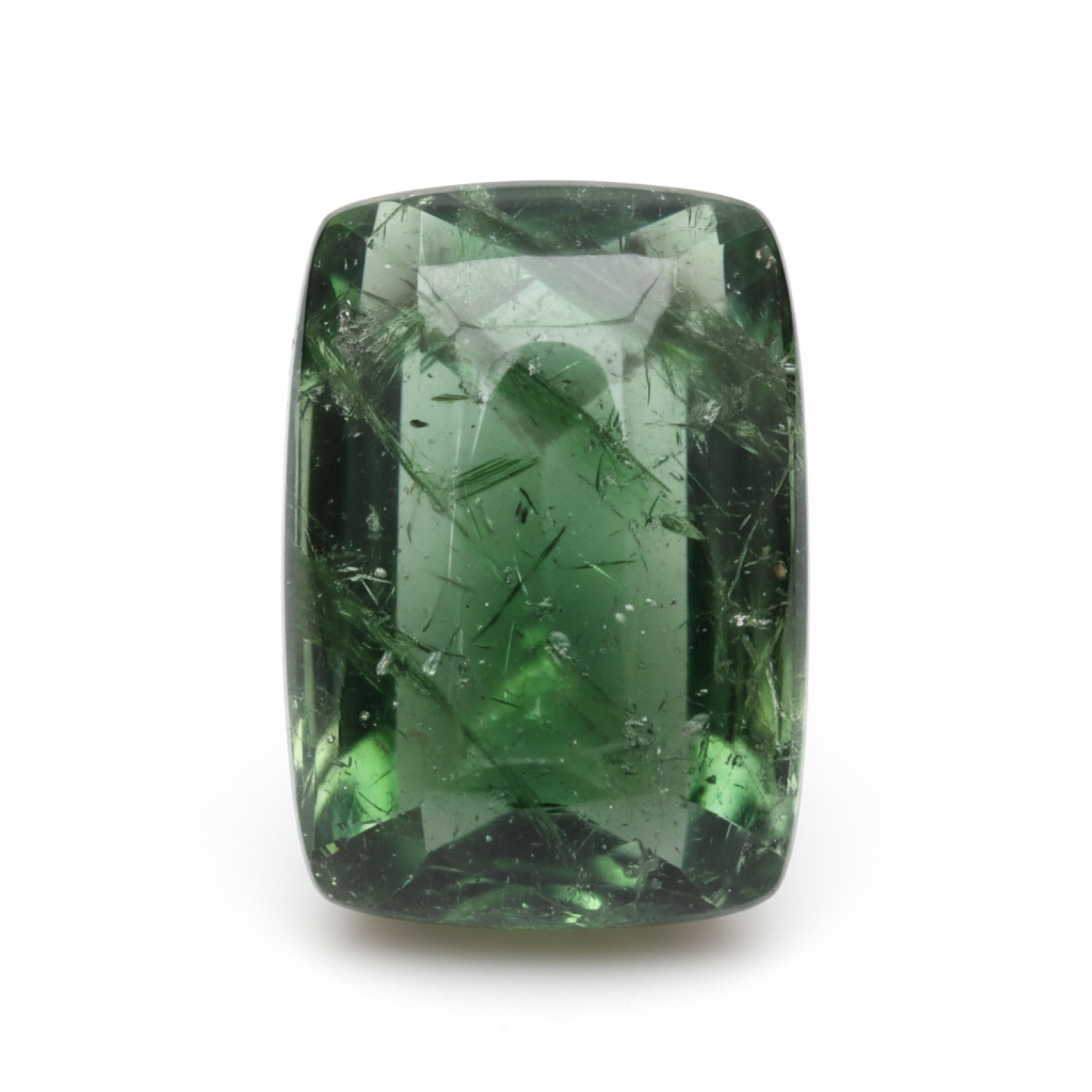 Green Tourmaline 1PC Small 6x8 MM Emerald Cabochon Green Sparkling semi Precious Gems メイン画像