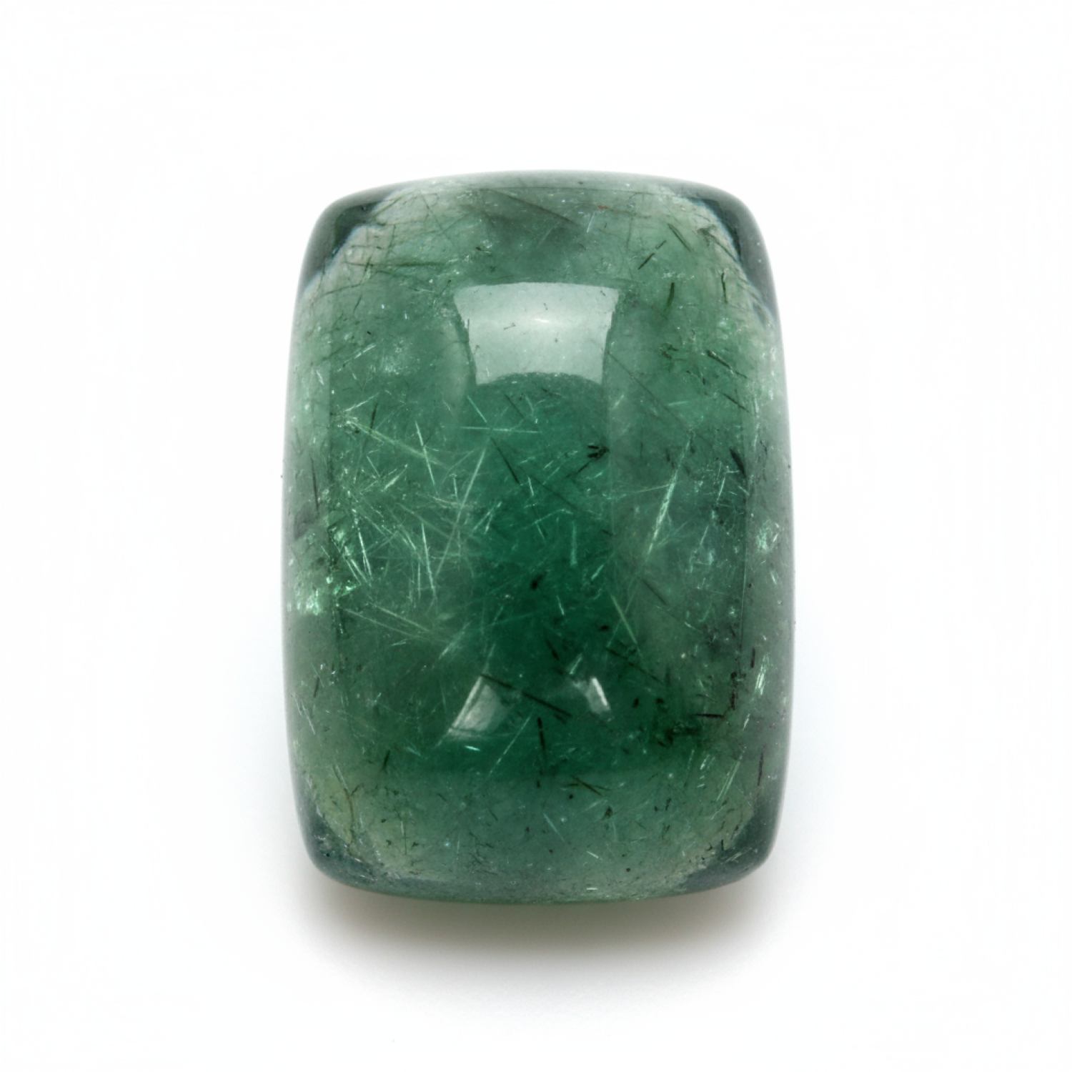Green Tourmaline 1PC Small 6x9 MM Emerald Cabochon Green Polished semi Precious Loose Gems メイン画像