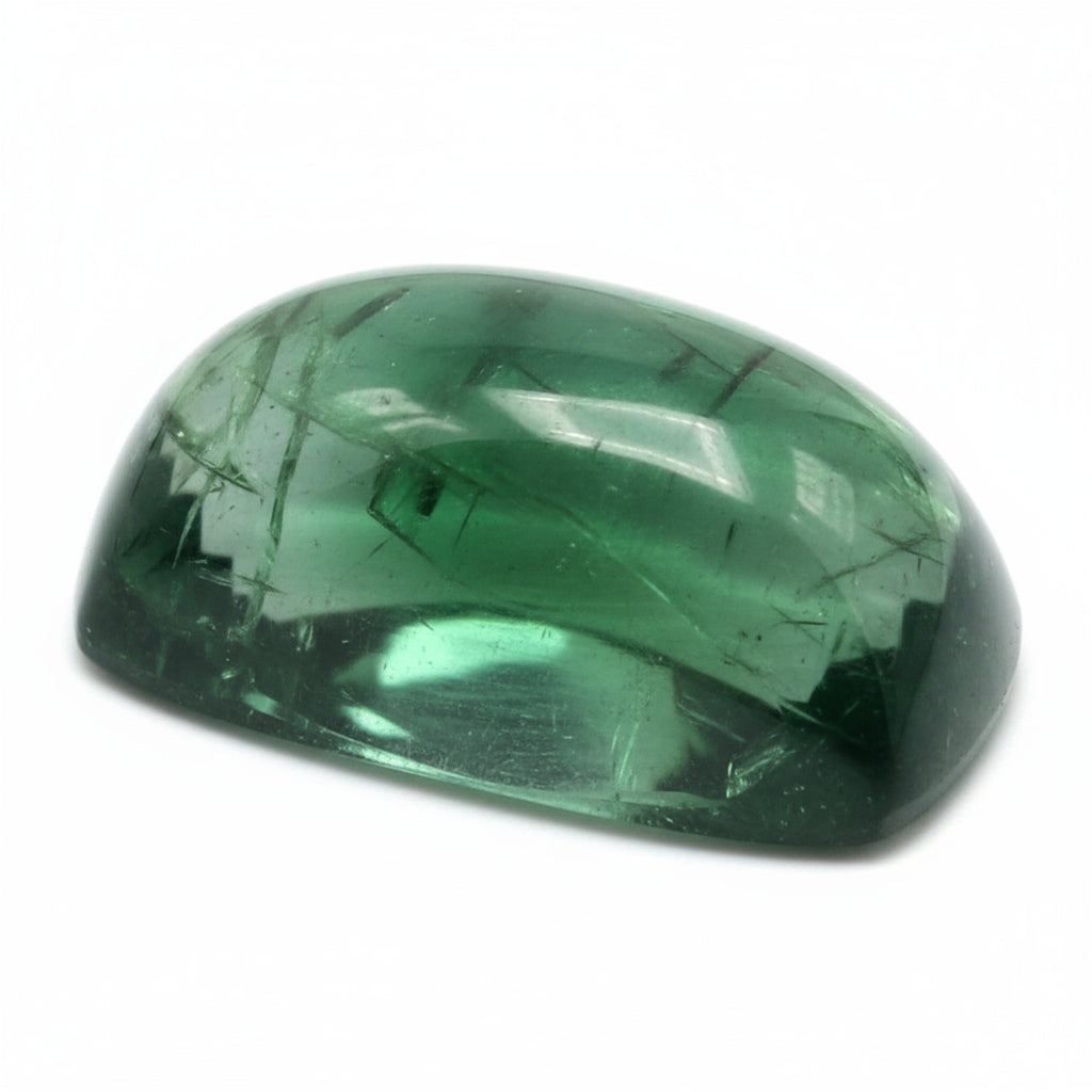 Green Tourmaline 1PC Medium 8x10 MM Emerald Cabochon Green Lustrous semi Precious Semi Precious Gemstone