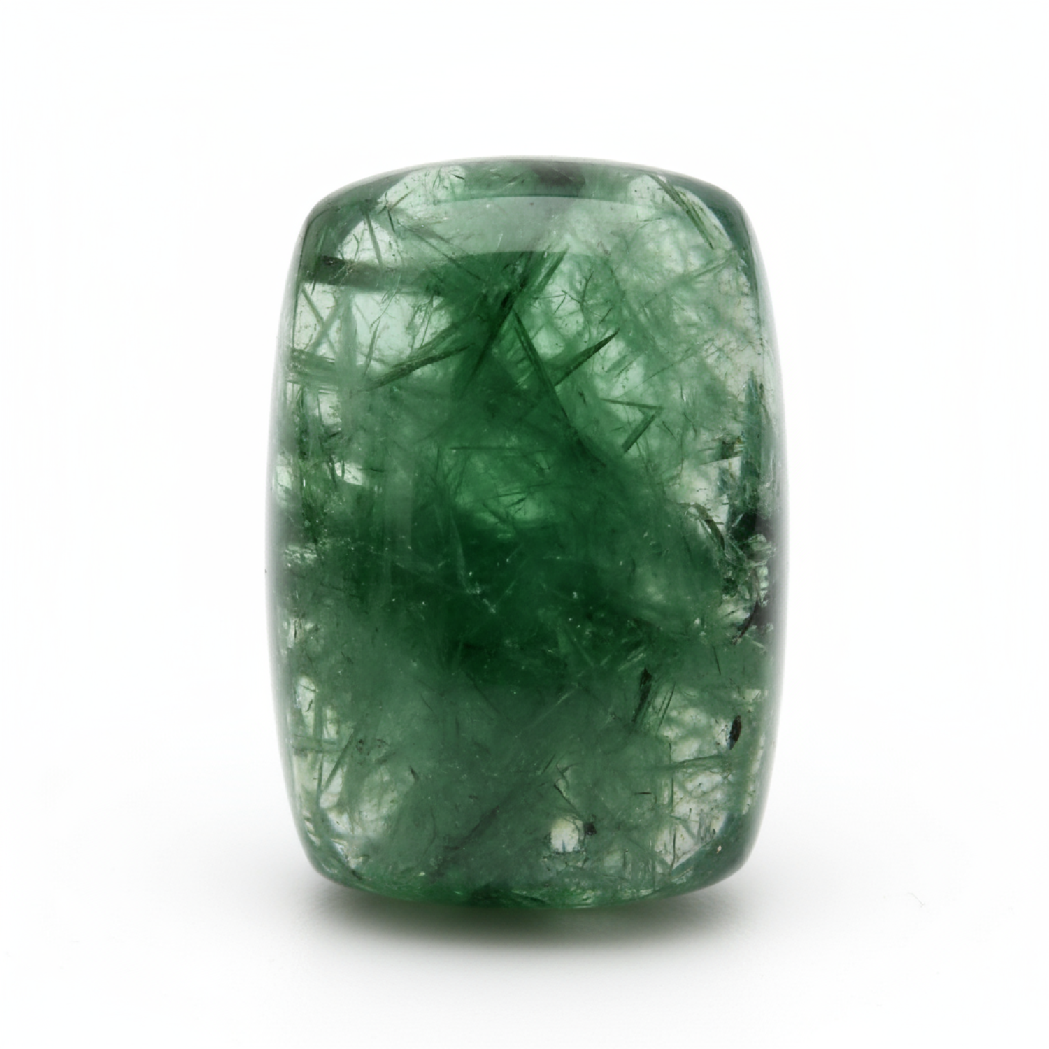 Grüner Turmalin, 1 Stück, groß, 8 x 12 mm, Smaragd-Cabochon, grün, feine Halbedelsteine Hauptbild