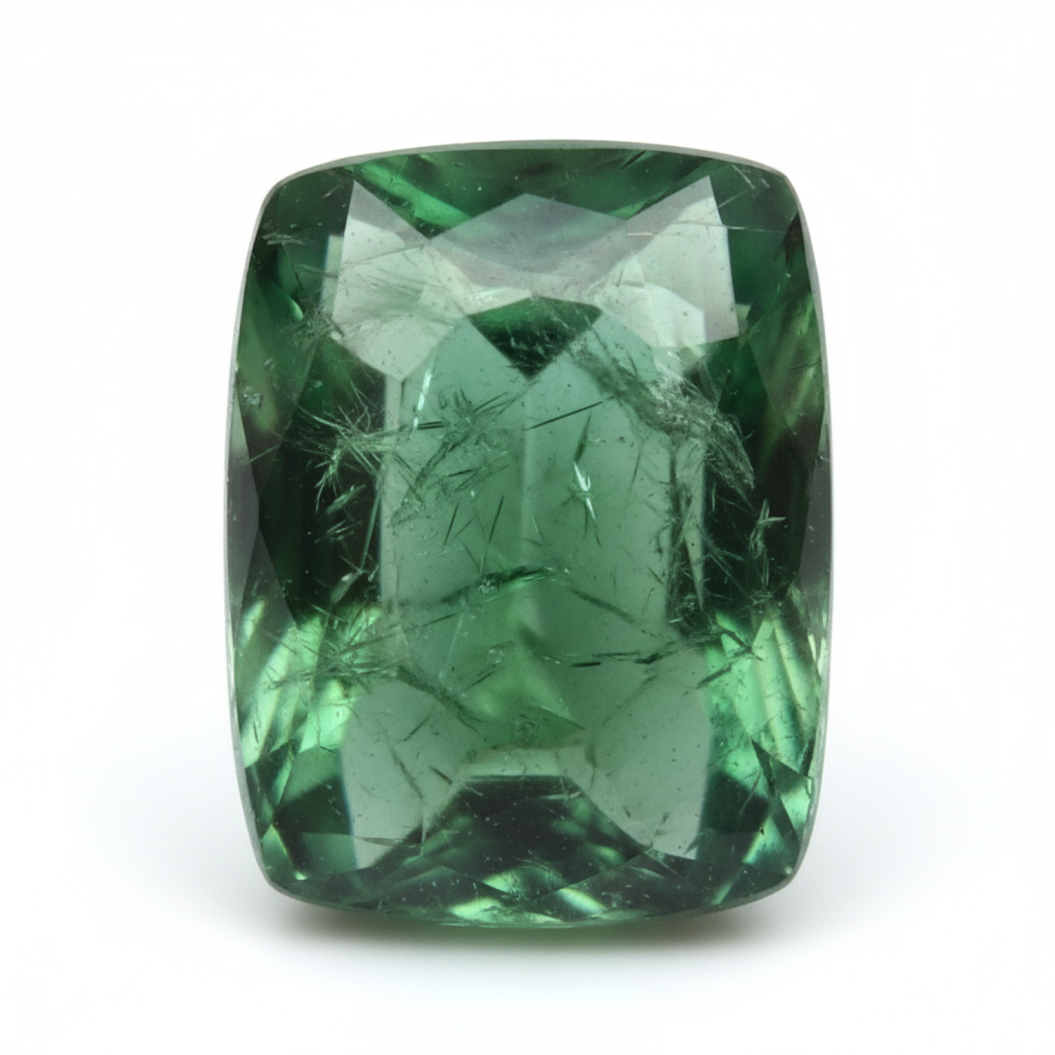 Grüner Turmalin, 1 Stück, groß, 8 x 12 mm, Smaragd-Cabochon, grün, feine Halbedelsteine Zweitbild