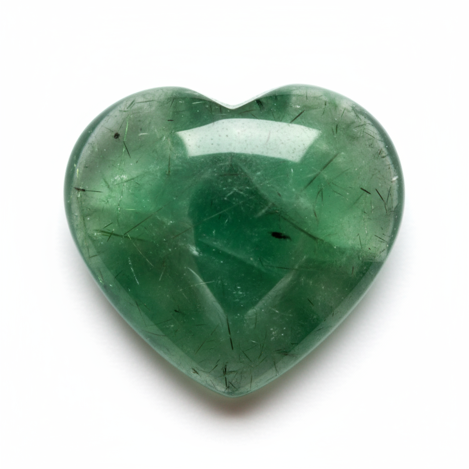 Green Tourmaline 1PC Large 11x11 MM Heart Cabochon Green Brilliant semi Precious Precious Gemstone Huvudsaklig produktbild