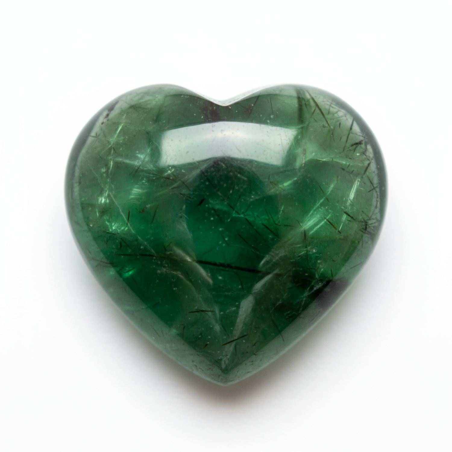 Green Tourmaline 1PC Large 11x11 MM Heart Cabochon Green Brilliant semi Precious Precious Gemstone Sekundär produktbild