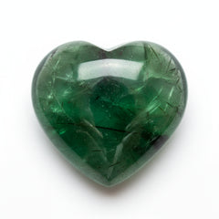 Green Tourmaline 1PC Large 11x11 MM Heart Cabochon Green Brilliant semi Precious Precious Gemstone