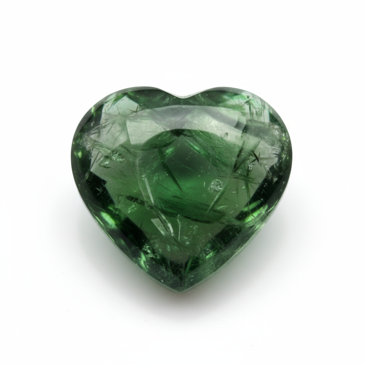 Green Tourmaline 10PC Tiny 3x3 MM Heart Cabochon Green Shine semi Precious Loose Gemstones Immagine secondaria del prodotto