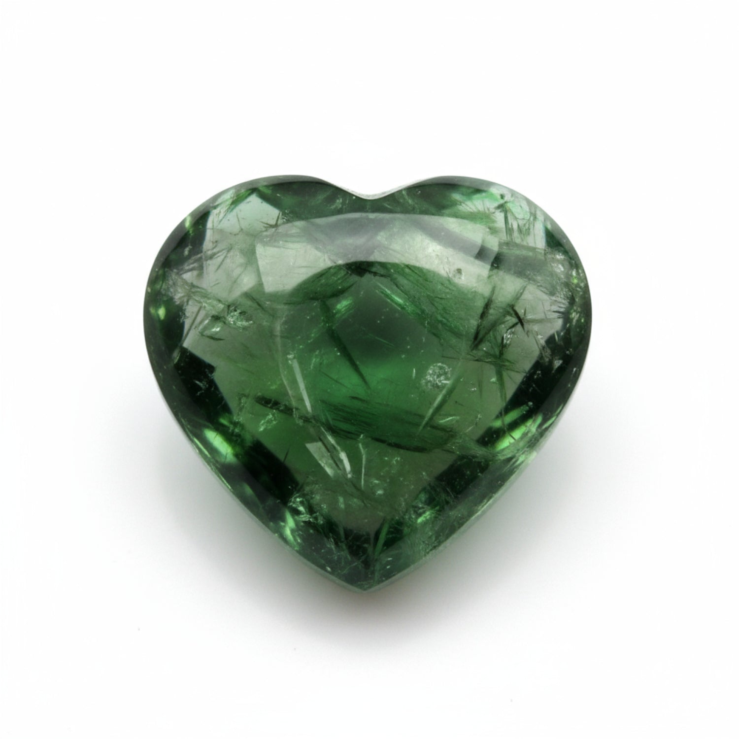 Green Tourmaline 10PC Tiny 3x3 MM Heart Cabochon Green Shine semi Precious Loose Gemstones