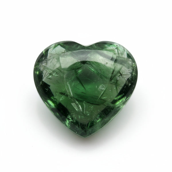 Green Tourmaline 10PC Tiny 3x3 MM Heart Cabochon Green Shine semi Precious Loose Gemstones