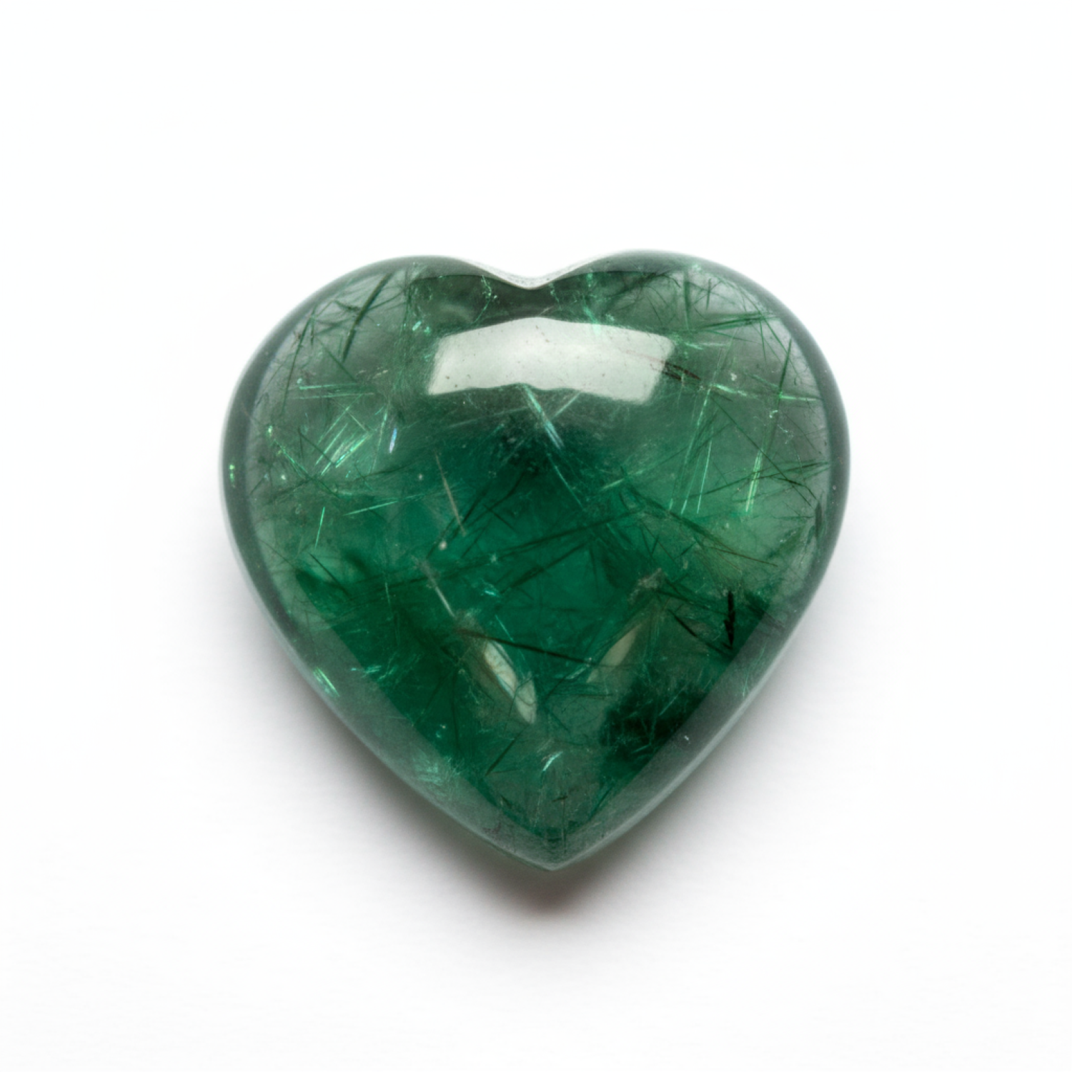 Green Tourmaline 1PC Small 7x7 MM Heart Cabochon Green Genuine semi Precious Loose Gems メイン画像