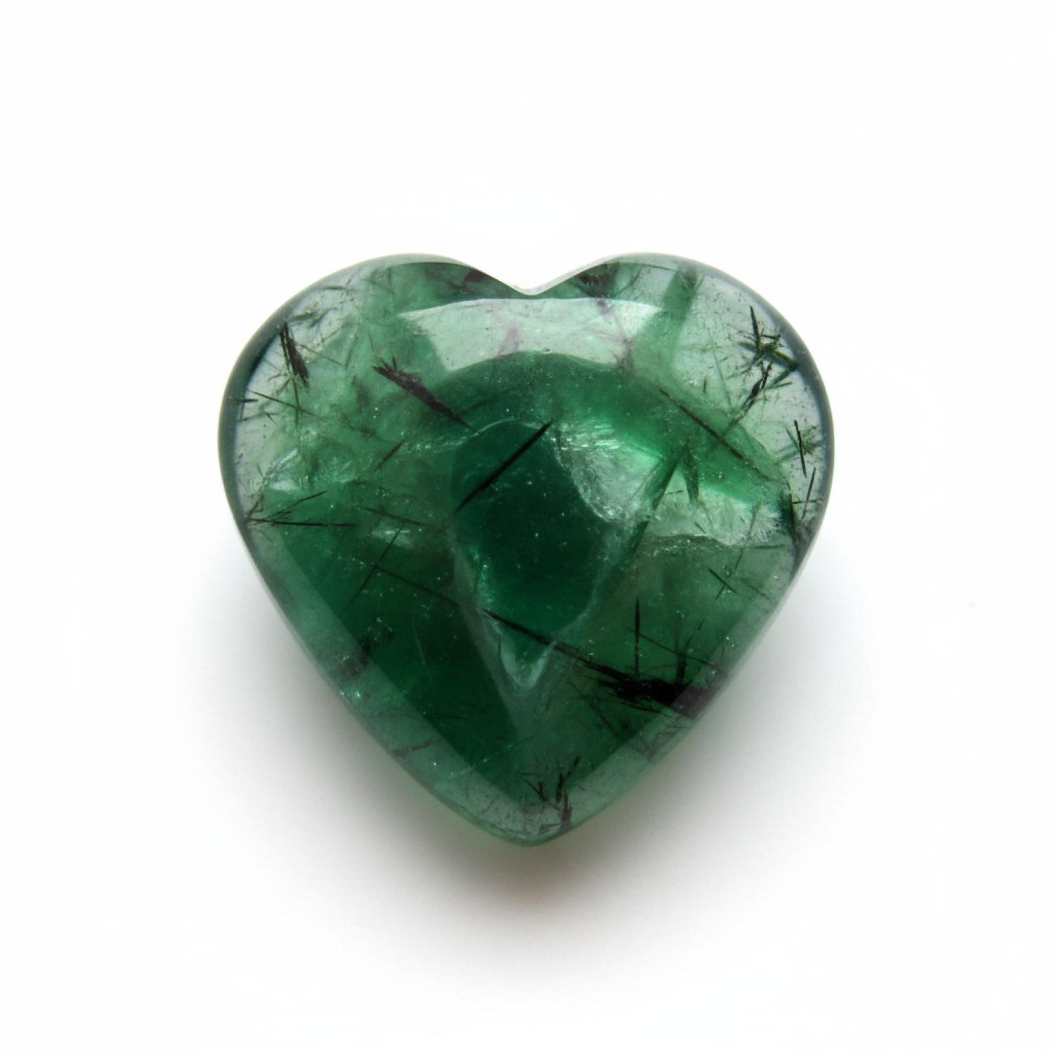 Green Tourmaline 1PC Small 8x8 MM Heart Cabochon Green Superior semi Precious Loose Gemstone Hoofdafbeelding