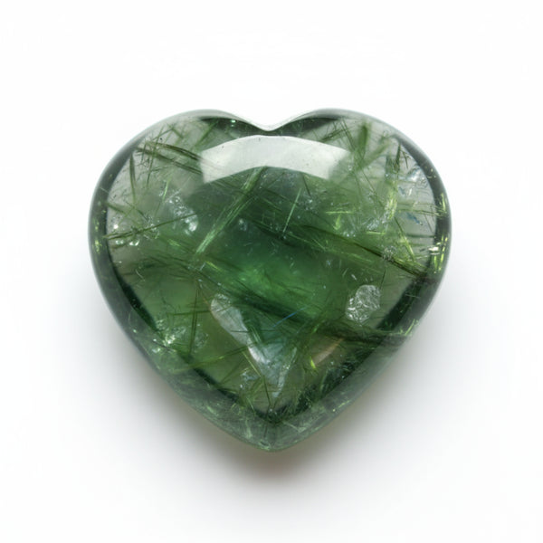 Green Tourmaline 1PC Small 8x8 MM Heart Cabochon Green Superior semi Precious Loose Gemstone