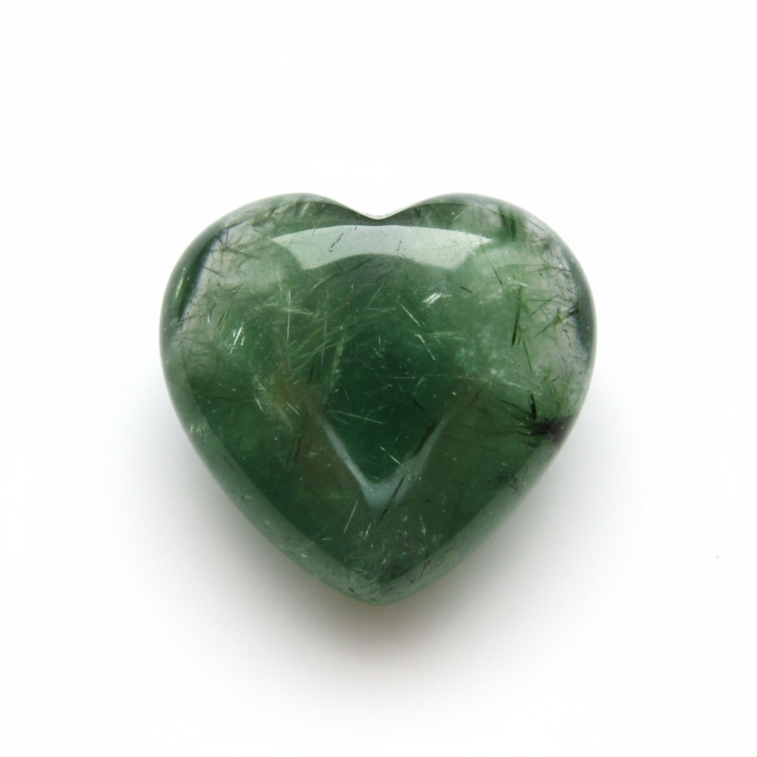 Green Tourmaline 1PC Medium 9x9 MM Heart Cabochon Green Pure semi Precious Loose Gemstones Immagine principale del prodotto