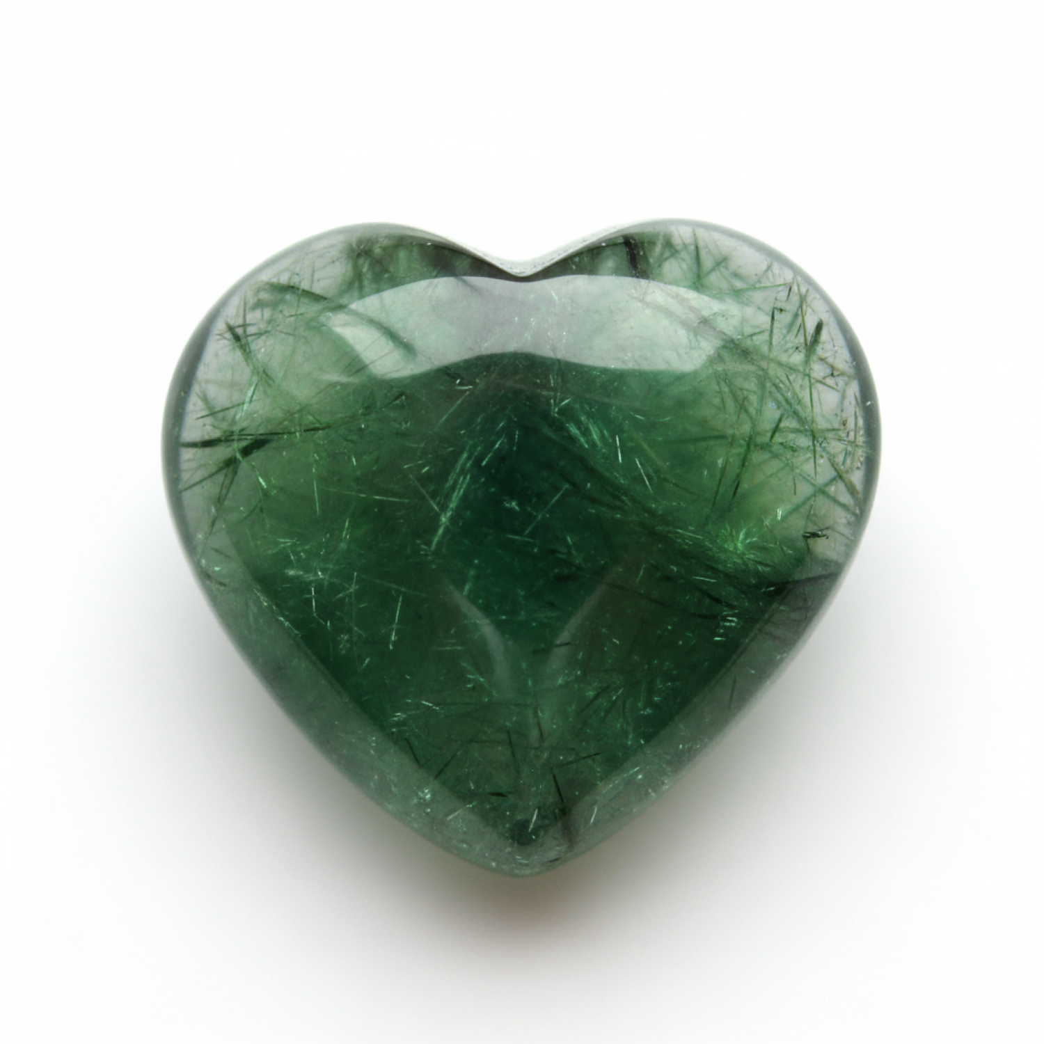 Green Tourmaline 1PC Medium 9x9 MM Heart Cabochon Green Pure semi Precious Loose Gemstones Immagine secondaria del prodotto