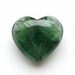 Green Tourmaline 1PC Medium 9x9 MM Heart Cabochon Green Pure semi Precious Loose Gemstones