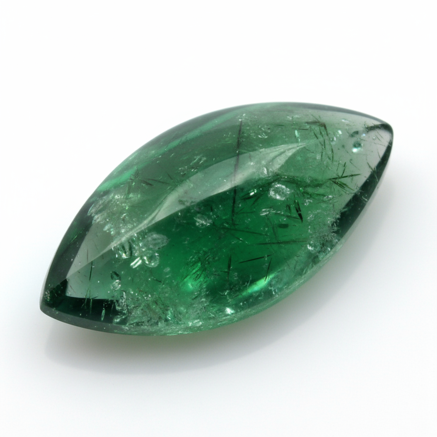 Green Tourmaline 1PC Small 5x10 MM Marquise  Cabochon Green Genuine semi Precious Loose Gemstones Immagine principale del prodotto