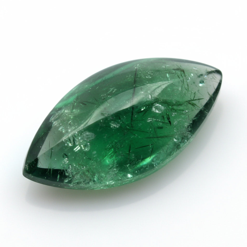 Green Tourmaline 1PC Small 5x10 MM Marquise  Cabochon Green Genuine semi Precious Loose Gemstones