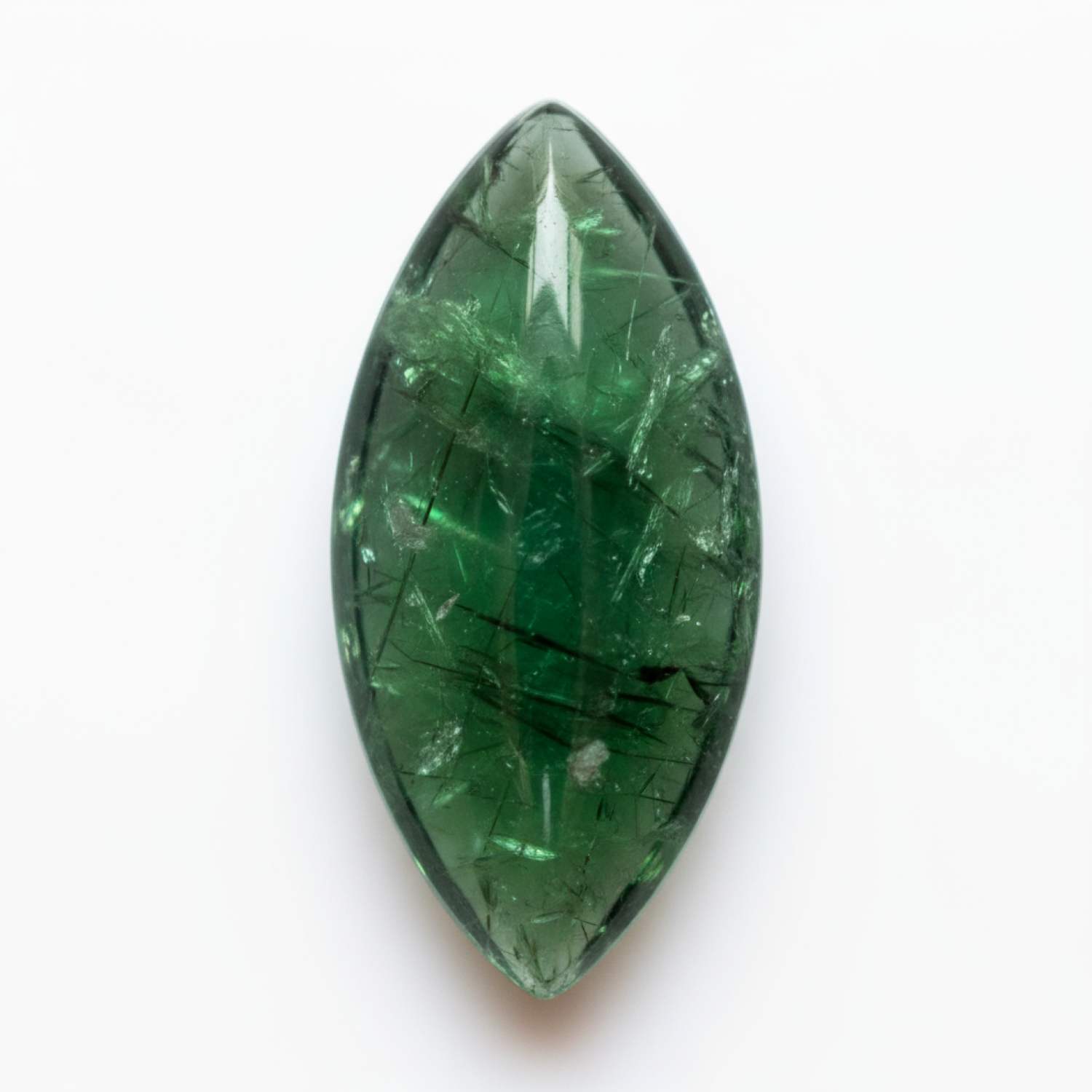 Green Tourmaline 1PC Small 6x12 MM Marquise Cabochon Green Superior semi Precious Semi Precious Gemstone Immagine principale del prodotto