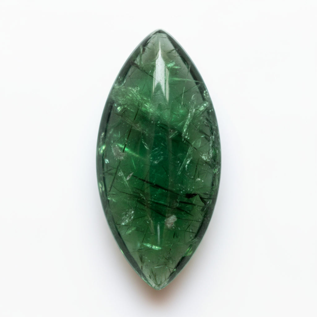 Green Tourmaline 1PC Small 6x12 MM Marquise  Cabochon Green Superior semi Precious Semi Precious Gemstone
