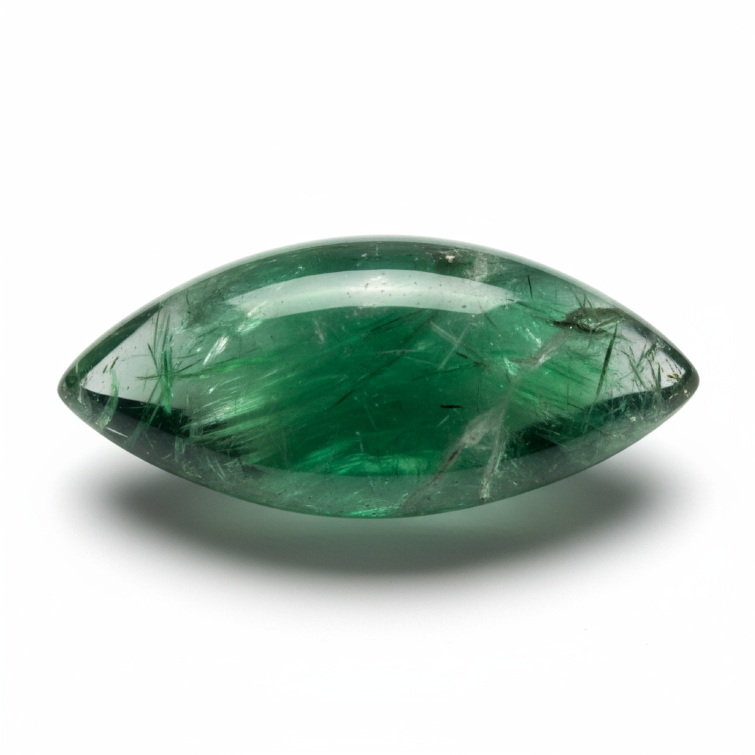 Green Tourmaline 1PC Small 6x12 MM Marquise Cabochon Green Superior semi Precious Semi Precious Gemstone Immagine secondaria del prodotto