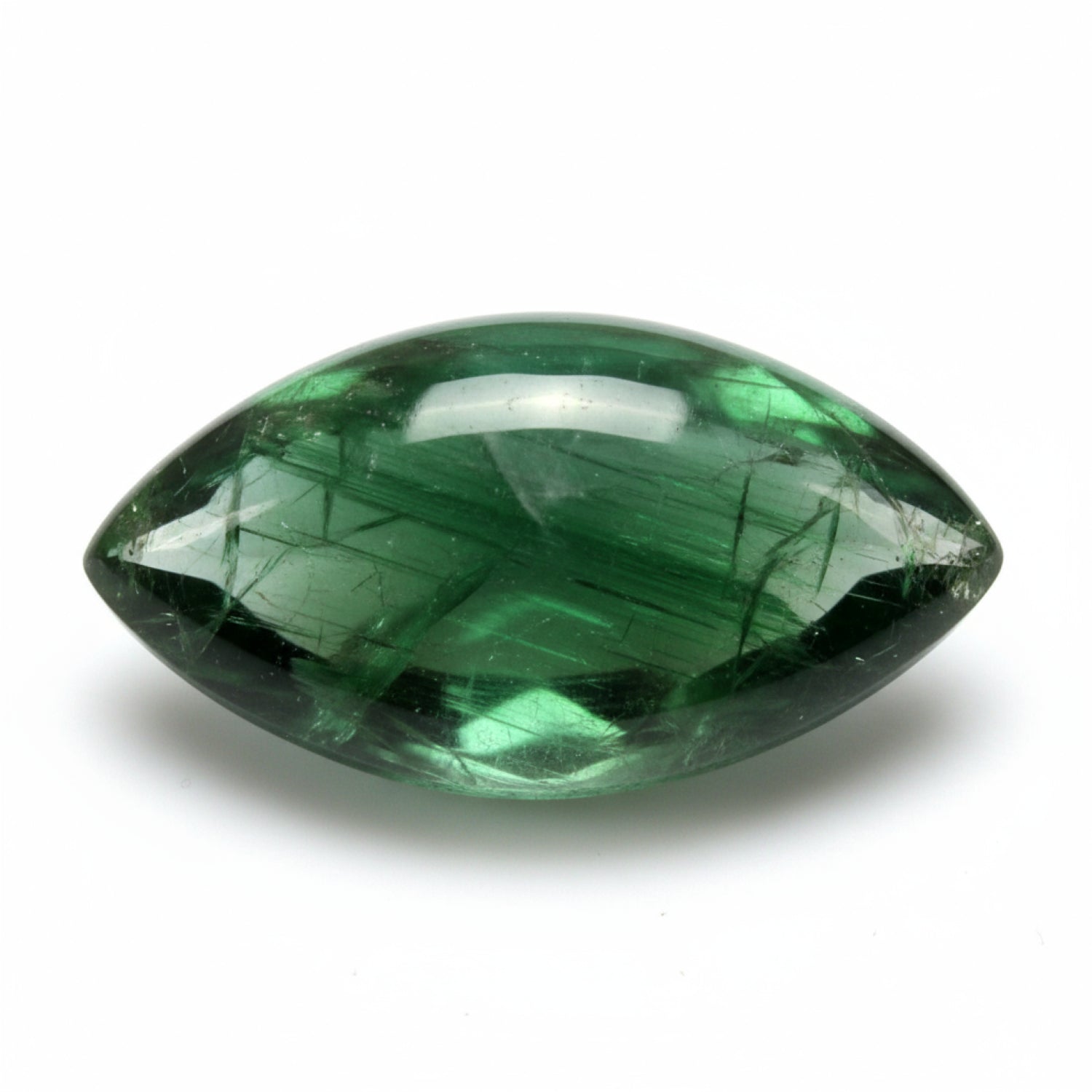 Green Tourmaline 1PC Medium 7x14 MM Marquise  Cabochon Green Pure semi Precious Precious Gemstone