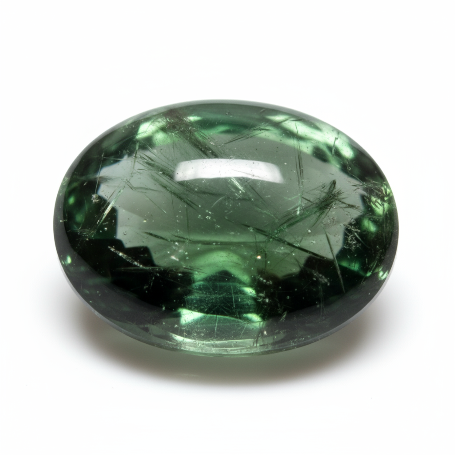 Green Tourmaline 1PC Large 10x12 MM Oval Cabochon Green Fiery semi Precious Semi Precious Gemstone Immagine principale del prodotto