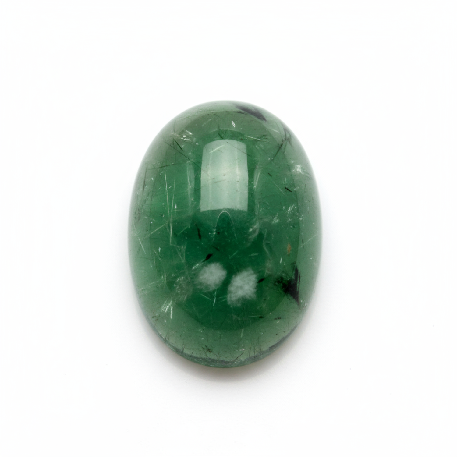 Grüner Turmalin, 10 Stück, winziger ovaler Cabochon, 3 x 5 mm, grün, prächtige Halbedelsteine Hauptbild