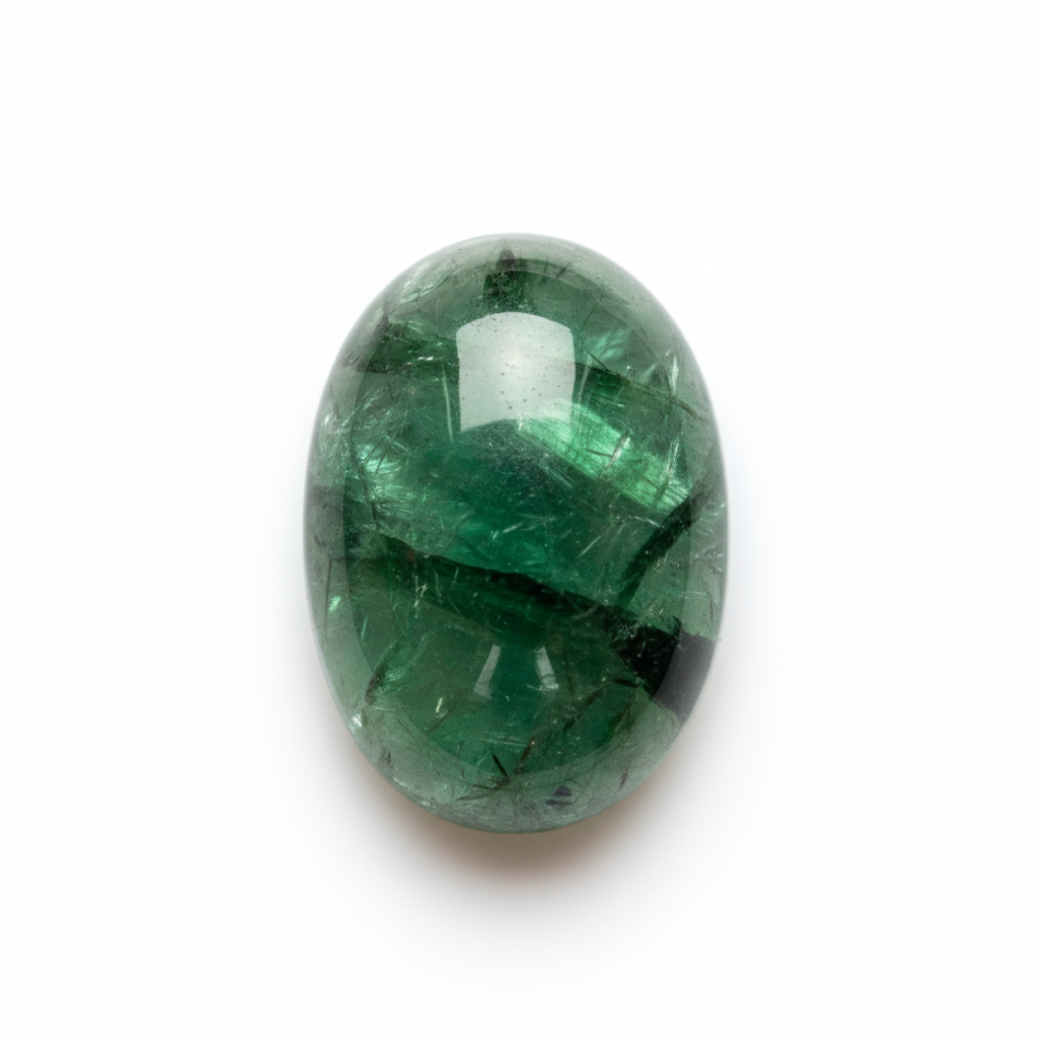 Green Tourmaline 10PC Tiny 4x6 MM Oval Cabochon Green Luster semi Precious Loose Gems Immagine principale del prodotto